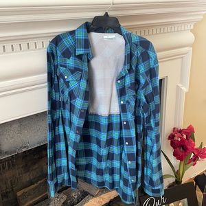 Columbia snap button down